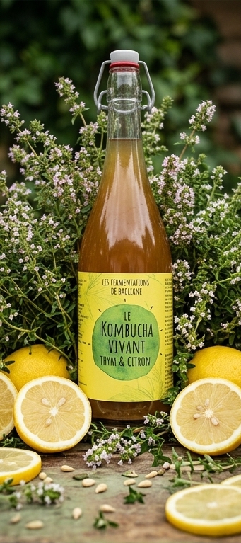 Kombucha thym et citron